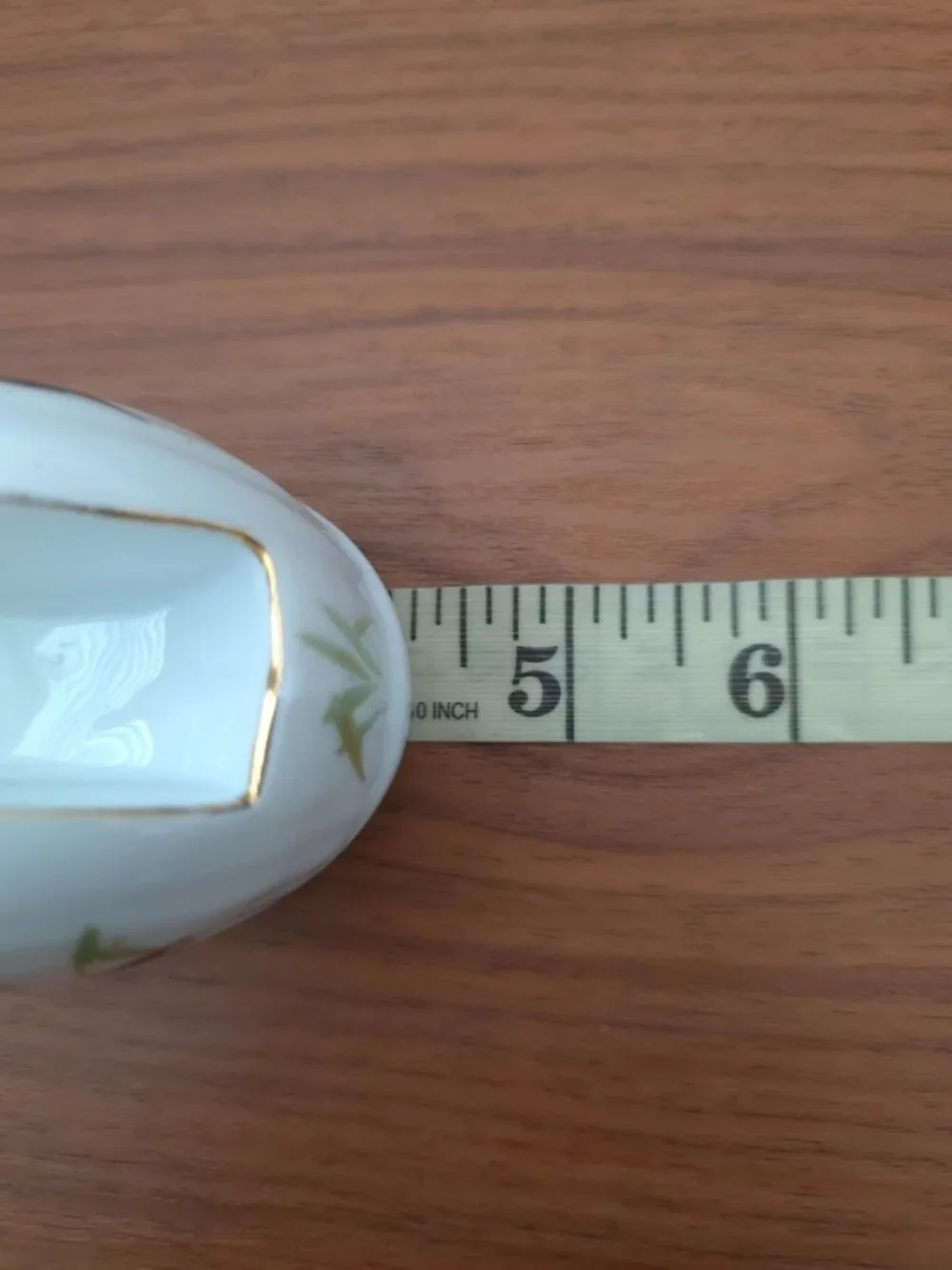 Vintage LJ Japan Northern Phalarope Bird Porcelain Snail-Shaped Tape Dispenser